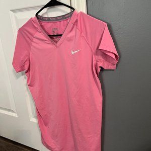 Nike Pro pink short sleeve, size medium